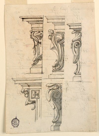Fünf Eckmotive, ca. 1750 von Filippo Marchionni