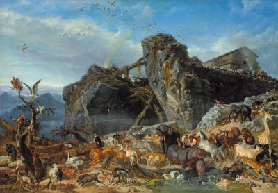Nach der Flut: der Auszug der Tiere aus der Arche, 1867 von Filippo Palizzi
