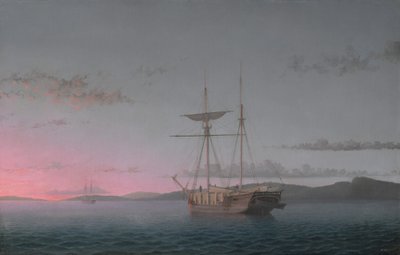 Lumber-Schoner am Abend in der Penobscot-Bucht von Fitz Henry Lane