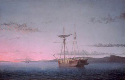 Lumber Schoner am Abend in der Penobscot Bay von Fitz Henry Lane