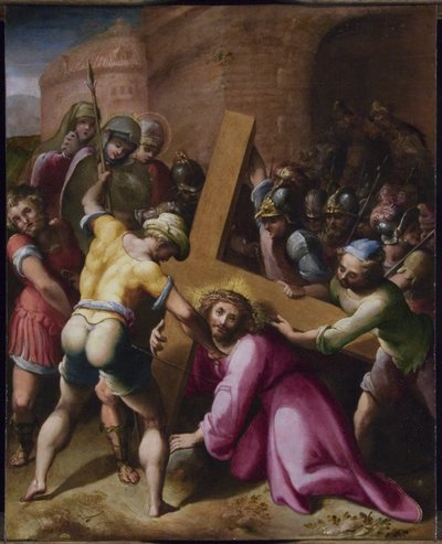 Christus auf dem Weg nach Golgatha von Flemish School