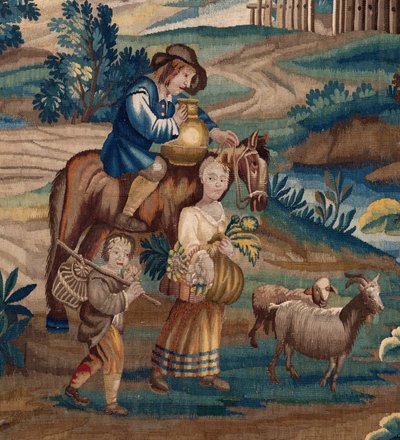 Flämischer Wandteppich. Ende 17. Jahrhundert. Eigentum der Kirche Sint-Walburgakerk Oudenaarde von Flemish School