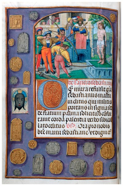 Martyrium des heiligen Sebastian mit Trompe-l