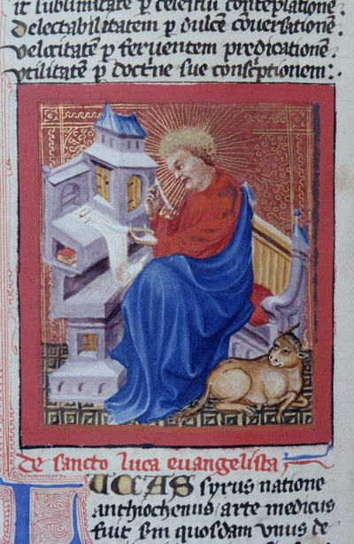 Seite aus der Legenda Aurea, Brügge, ca. 1400-10 von Flemish School