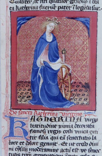 Seite aus der Legenda Aurea, Brügge, ca. 1400-10 von Flemish School