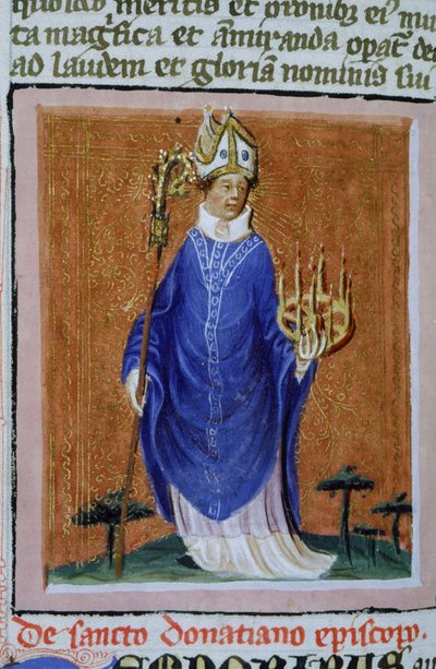 Seite aus der Legenda Aurea, Brügge, ca. 1400-10 von Flemish School