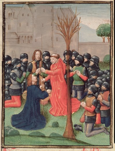 Das Auffinden des Speers, mit dem Christus durchbohrt wurde, aus Estoire d