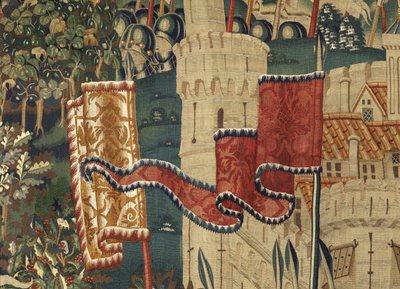 Wandteppich, der die Eroberungen von König Alfons V. von Portugal zeigt (Detail) von Flemish School