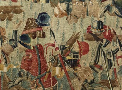 Wandteppich, der die Eroberungen von König Alfons V. von Portugal zeigt (Conquistas de Alfonso V de Portugal), Tournai. (Detail) von Flemish School