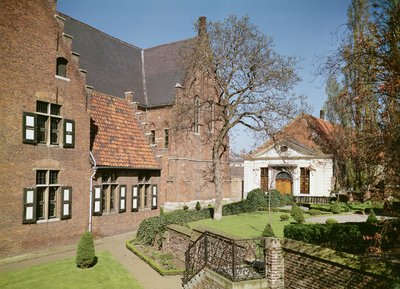 Ansicht des Hauses der Äbtissin, des Refektoriums und eines Schlafsaals von Flemish School