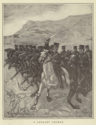 Ein Kavallerieangriff von Fletcher C. Ransom