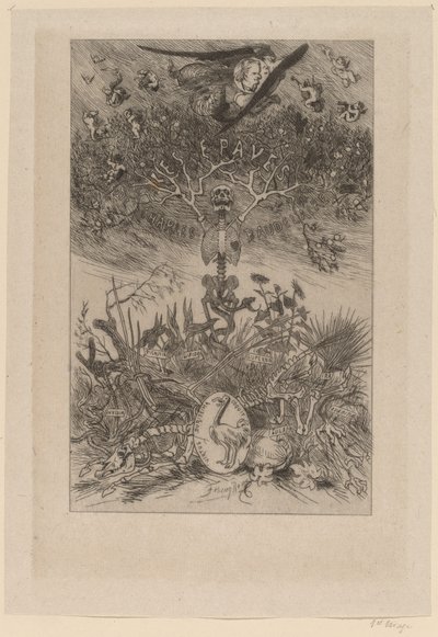 Frontispiz: Die Waifs Les Epaves, 1868 von Félicien Rops