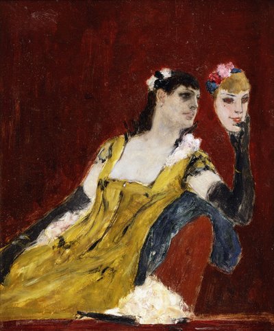 Frau mit Maske, ca. 1888 von Félicien Rops
