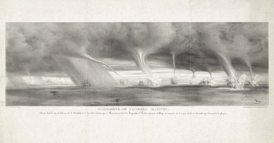 Wasserhosen auf See bei Sizilien, 1827 von Félix Achille Beaupoil Saint Aulaire