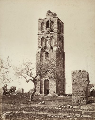 Ansicht des Turms der Vierzig Märtyrer in Israel von Félix Bonfils