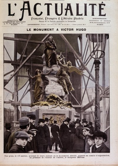Einweihung des Denkmals für Victor Hugo von Barrias, Paris, 17. Januar von Félix Joseph Barrias