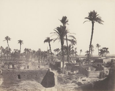 Abâziz, Inneres eines arabischen Dorfes, 1851-52, gedruckt 1853-54 von Félix Teynard