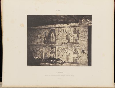 El-Fourdjeh. Hypogäische Architektur - Innere Malerei der linken Wand von Félix Teynard
