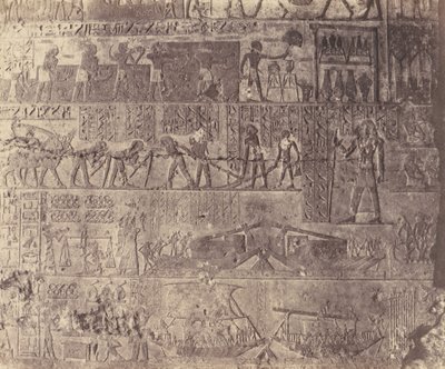 El-Kab élethya, Hypogäische Architektur - Grab von Phapé - Skulptur..., 1851-52, gedruckt 1853-54 von Félix Teynard