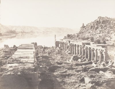 Ile de Fileh Philä, allgemeine Ansicht vom Punkt I, auf der Plattform von Félix Teynard