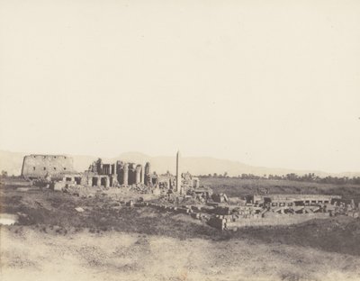 Karnak Theben, Gesamtansicht der Ruinen vom Südosten von Félix Teynard