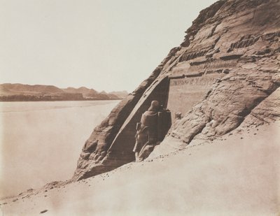 Großer Speos - Ansicht vom Sandhang, Tempel von Ramses II, Abu Simbel, 1851-1852 von Félix Teynard