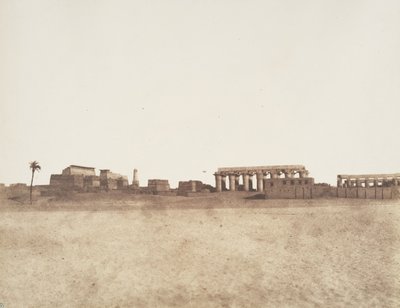 Louksor Theben, Gesamtansicht der Ruinen von Félix Teynard