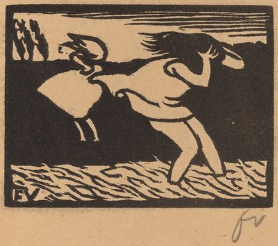 Badende im Sturm überrascht, 1893 von Félix Vallotton