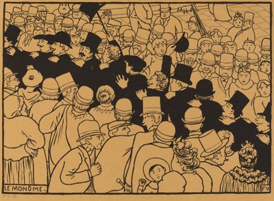 Le Monôme (Parade durch die Straßen in Einzelreihe) von Félix Vallotton