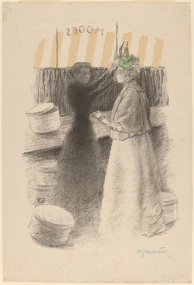 Der grüne Hut Le chapeau vert, 1896 von Félix Vallotton