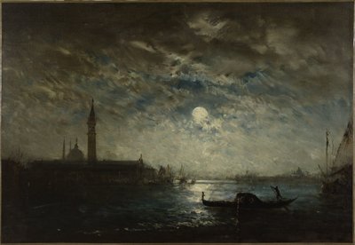 Venedig und der Campanile im Mondlicht, zwischen 1870 und 1890 von Félix Ziem