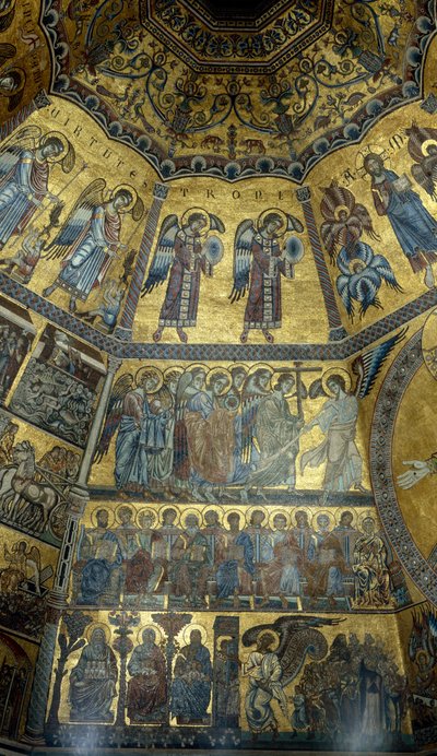 Mosaik an der Kuppeldecke des Baptisteriums von St. Johannes, Florenz von Florentine School