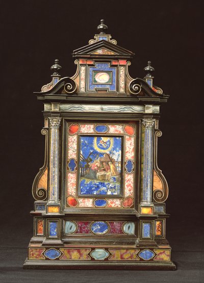 Tragbarer Altar, mit der Geburt Christi, Florentinisch von Florentine School