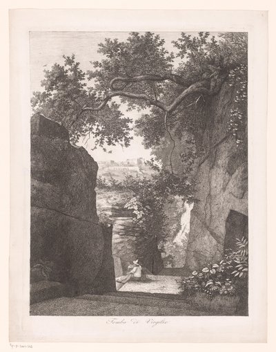 Mann mit Hund, sitzend am Grab von Vergilius von Florian Grospietsch