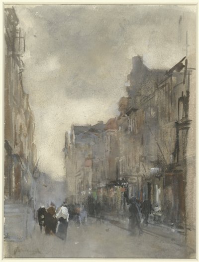 Straßenszene in Den Haag von Floris Arntzenius (signed by artist)