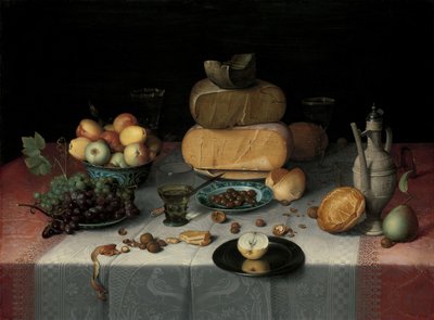 Stillleben mit Käse von Floris Claesz van Dijck