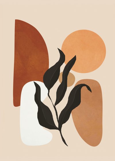 Moderne erdige Pflanze von Flow Line