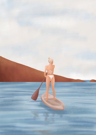 Friedliche Paddleboard-Reise von Flow Line