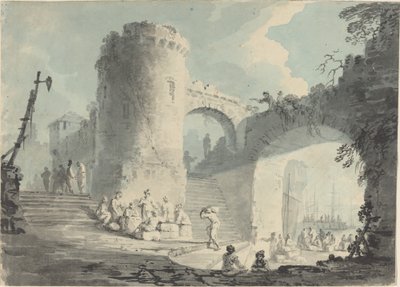 Hafenszene von Follower of Claude Joseph Vernet