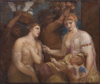Allegorie von Venus und Amor von Follower of Titian