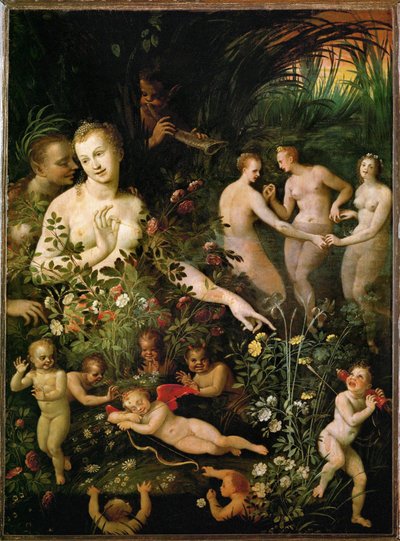 Allegorie genannt die Allegorie des Wassers oder die Allegorie der Liebe von Fontainebleau School