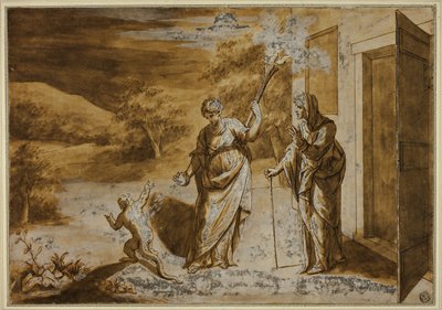 Ceres verwandelt den spottenden Jungen in eine Eidechse von Fontainebleau School