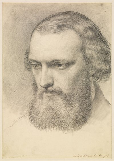 Porträt: Kopfstudie von Daniel Casey (Dreiviertelansicht) von Ford Madox Brown