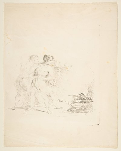 Männer spucken ins Feuer, ca. 1820-1850 von Formerly attributed to Goya