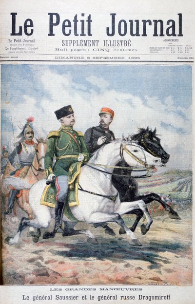 Französischer General Saussier und russischer General Dragomirov von Fortuné Méaulle