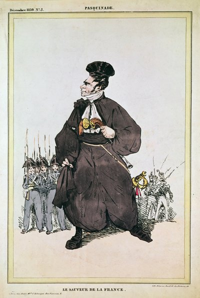 Karikatur von Baron Pasquier als Retter Frankreichs, 1830 von Fortune Delarue