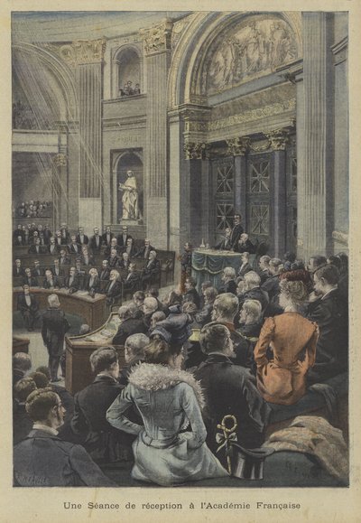 Eine Empfangssitzung an der Académie Française, Paris von Fortune Louis Meaulle