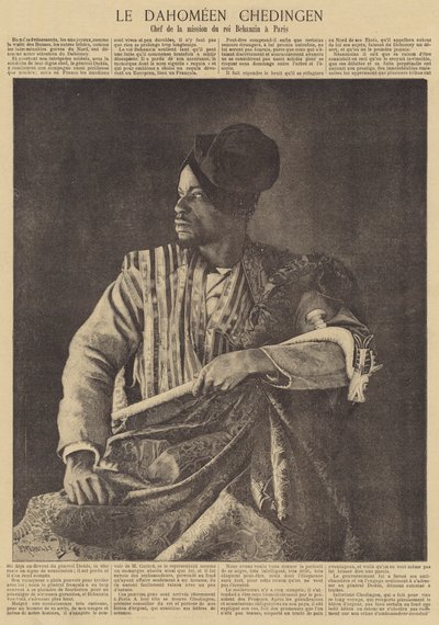 Chedingen, Anführer der Mission des Dahomey-Königs Behanzin nach Paris von Fortune Louis Meaulle