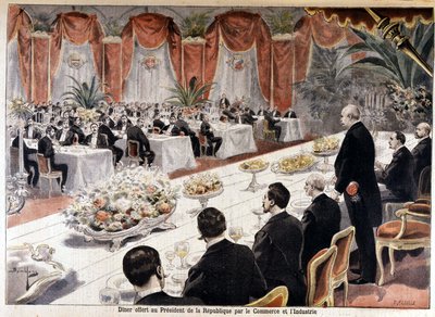 Abendessen, das dem Präsidenten der Republik Felix Faure von Handel und Industrie angeboten wurde, „Le petit journal“ 24. Oktober von Fortune Louis Meaulle
