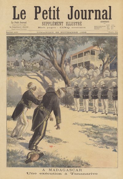 Hinrichtung durch Erschießungskommando in Antananarivo, Madagaskar von Fortune Louis Meaulle